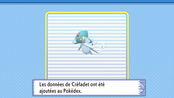 Capturer Créfadet Pokémon Diamant Étincelant et Perle Scintillante