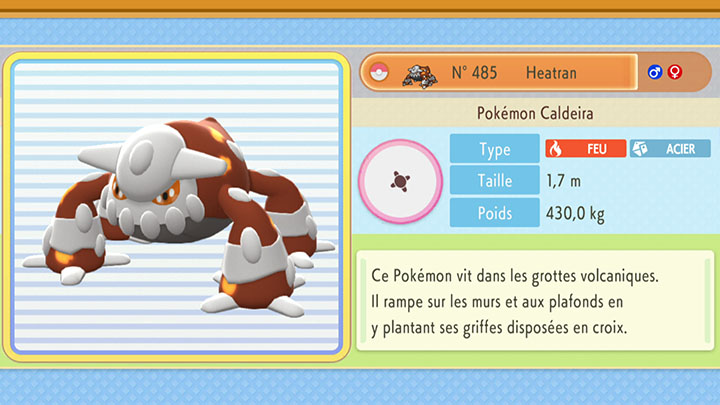 Capture de Heatran Pokémon Diamant Étincelant et Pokémon Perle Scintillante