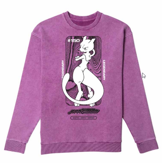 Sweatshirt lilas Mewtwo  - Pokémon Légends