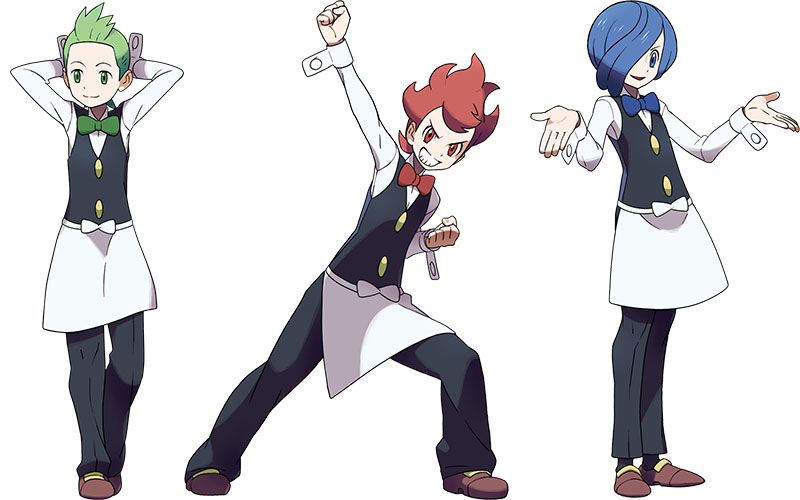 Rachid, Armando et Noa de Ogoesse Pokémon Noir et Pokémon Blanc