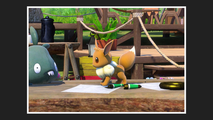 New Pokémon Snap - Évoli dans Base