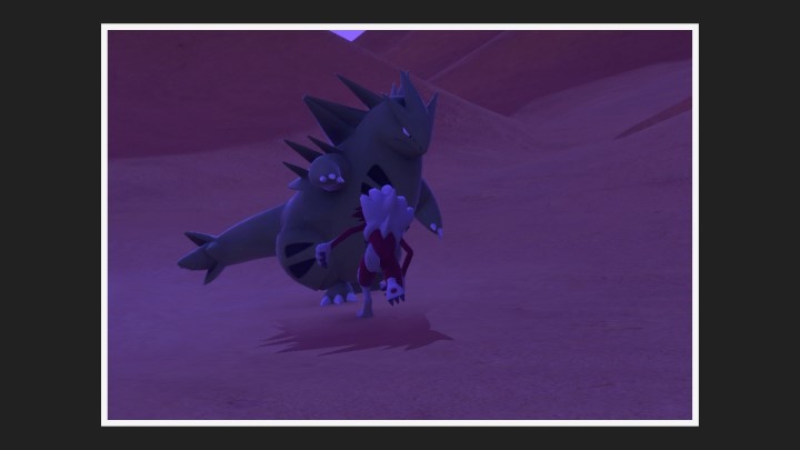 New Pokémon Snap - Tyranocif dans Désert (nuit)