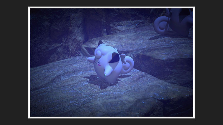 New Pokémon Snap - Mélofée dans Grotte