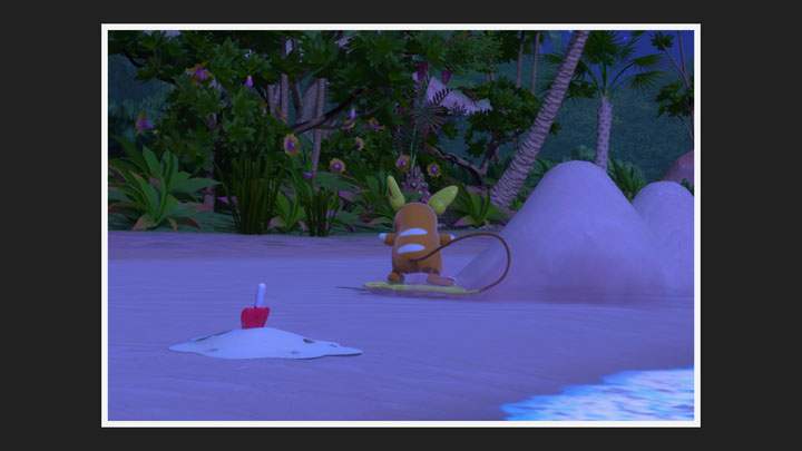 New Pokémon Snap - Raichu dans Plage (nuit)