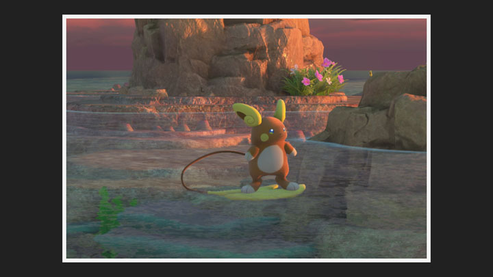 New Pokémon Snap - Récif (soir) dans Raichu