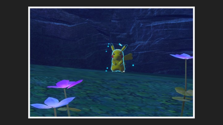 New Pokémon Snap - Pikachu dans Source Lumina d'Anthos