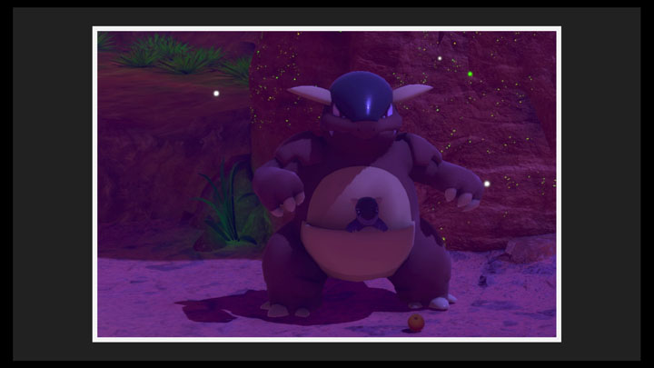 New Pokémon Snap - Kangourex dans Terres Désolées (nuit)