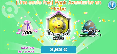 Pack Aventurier en Herbe - Boutique du jeu - Pokémon Rumble Rush