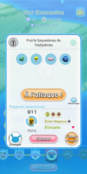 Sauvegarder un niveau Pokémon Rumble Rush