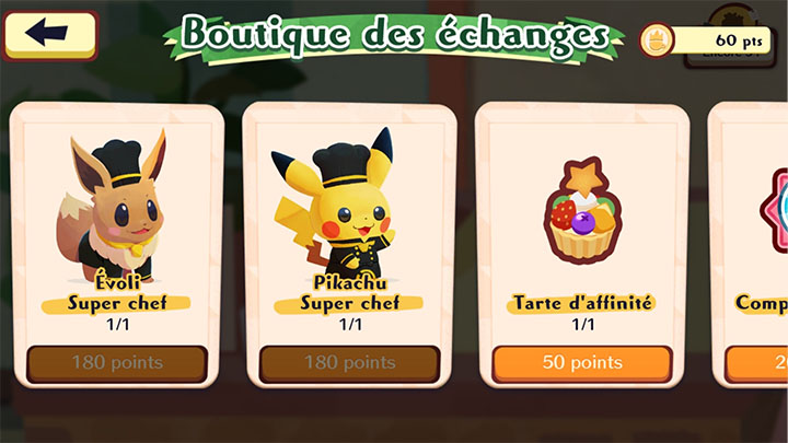 Boutique des échanges - Pokémon Café Mix