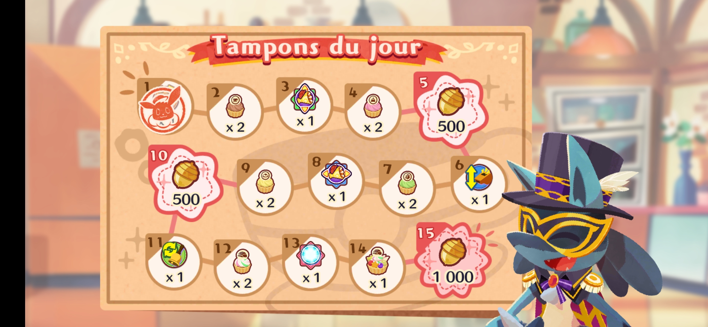 Tampons du jour - Pokémon Café Mix