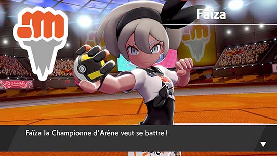 Faïza, la Championne d'Arène Pokémon Épée et Bouclier