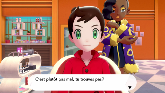 Coiffeur Personnalisation Héros Pokémon Épée et Pokémon Bouclier