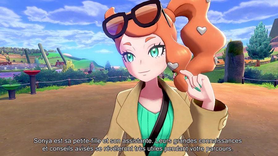 Sonya l'assistante du Professeur Pokémon Épée et Bouclier