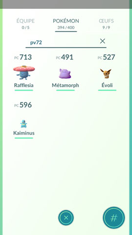 Screenshot Pokémon Go