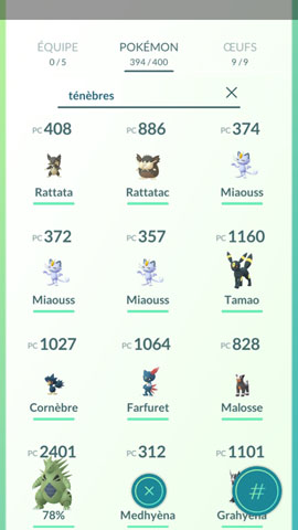 Screenshot Pokémon Go