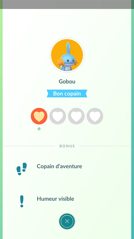 Copain Pokémon Niveaux - Pokémon GO