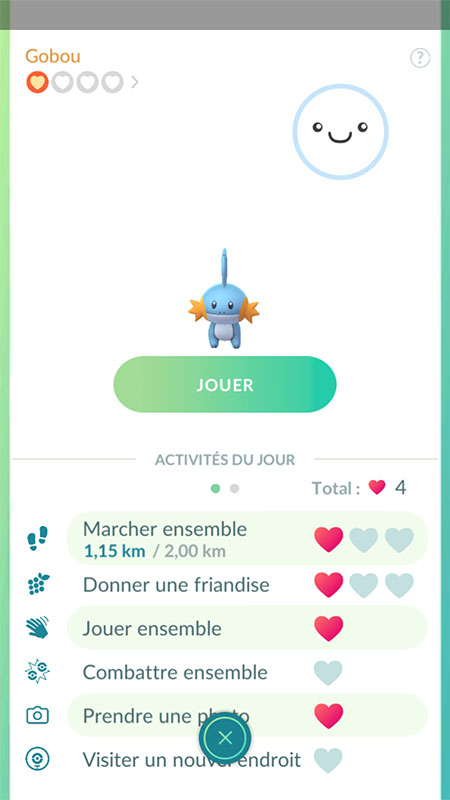 Copain Pokémon Activités du jour - Pokémon GO