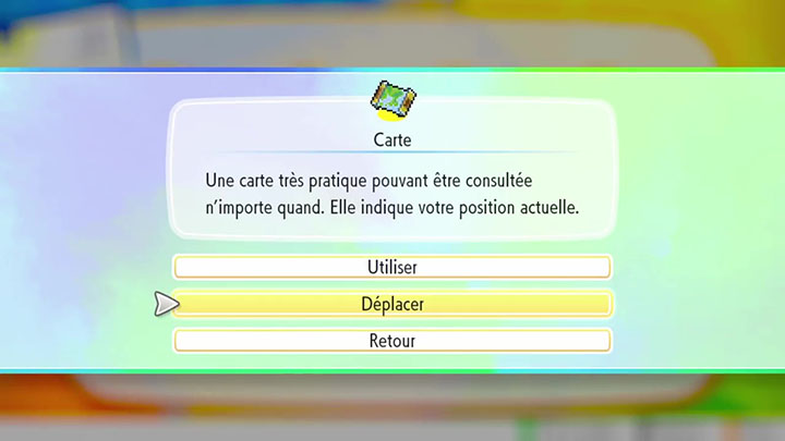 Sac et inventaire Pokémon Let's Go Pikachu et Évoli