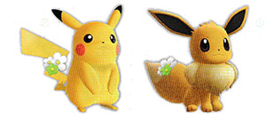 Accessoire Fleur Blanche Let's Go Pikachu et Let's Go Évoli