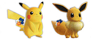 Accessoire Fleur Bleue Let's Go Pikachu et Let's Go Évoli