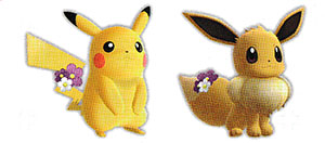 Accessoire Fleur Violette Let's Go Pikachu et Let's Go Évoli