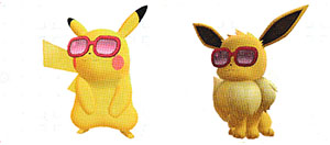 Lunettes Aurore Let's Go Pikachu et Let's Go Évoli