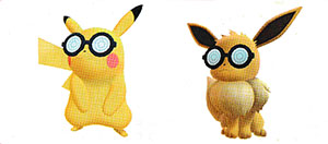 Lunettes Rondes Let's Go Pikachu et Let's Go Évoli