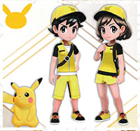 Tenue Pikachu Pokémon Let's Go Pikachu et Let's Go Évoli