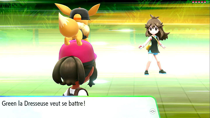 Combat contre Green sur Pokémon Let's Go Pikachu et Let's Go Évoli