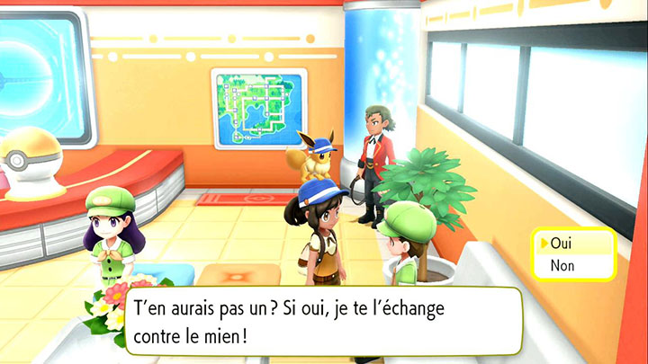 Échange interne à Céladopole -  Goupix d'Alola - Pokémon Let's Go Pikachu et Pokémon Let's Go Évoli