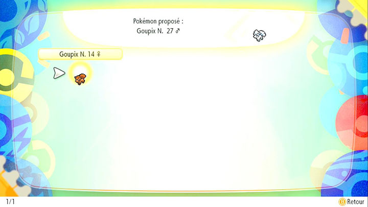 Échange interne à Céladopole -  Goupix d'Alola - Pokémon Let's Go Pikachu et Pokémon Let's Go Évoli