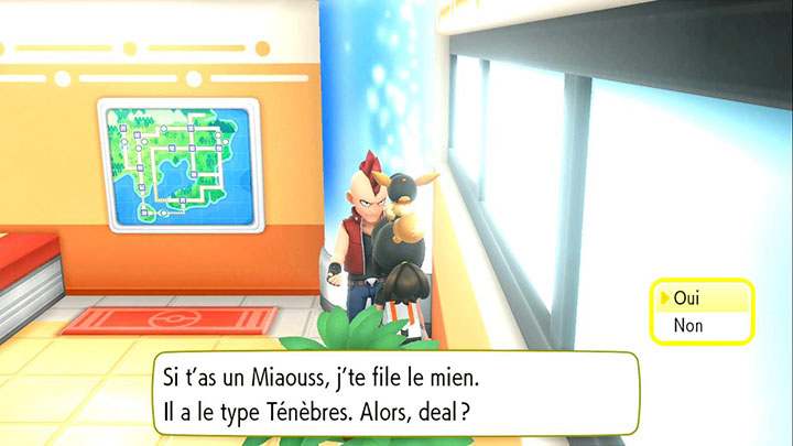 Échange interne à Cramois'Île - Miaouss d'Alola - Pokémon Let's Go Pikachu et Pokémon Let's Go Évoli