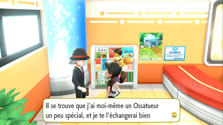 Échange interne à Parmanie -  Ossatueur d'Alola - Pokémon Let's Go Pikachu et Pokémon Let's Go Évoli