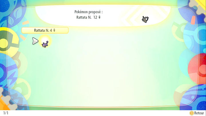 Échange interne à Azuria - Rattata d'Alola - Pokémon Let's Go Pikachu et Pokémon Let's Go Évoli