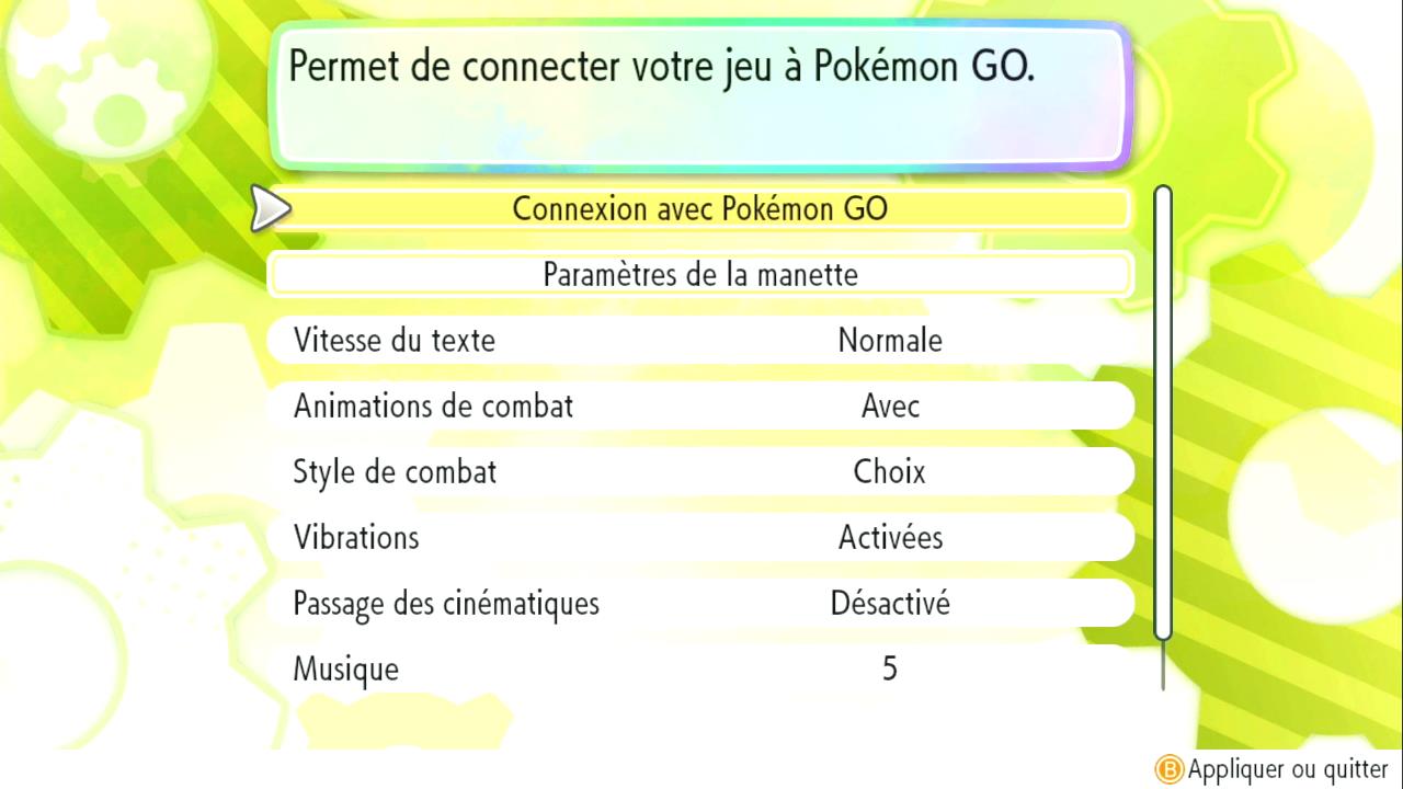Associer son compte Pokémon GO à Pokémon Let's Go Pikachu et Let's Go Évoli