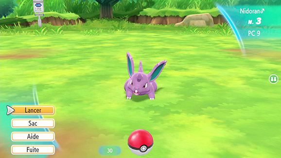 Screenshot Pokémon Let's Go Pikachu et Évoli