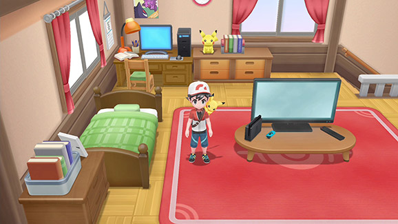 Screenshot Pokémon Let's Go Pikachu et Évoli