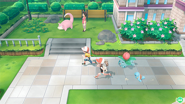 Screenshot Pokémon Let's Go Pikachu et Évoli