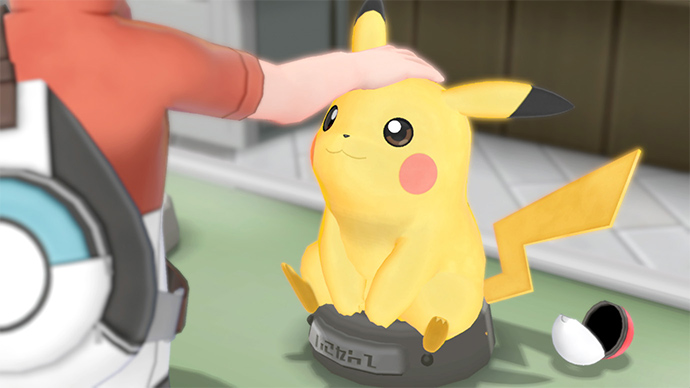 Screenshot Pokémon Let's Go Pikachu et Évoli