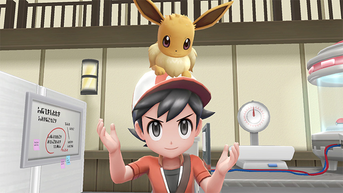 Screenshot Pokémon Let's Go Pikachu et Évoli