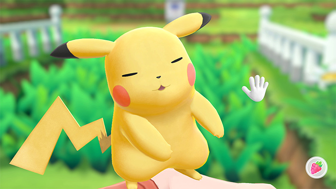 Screenshot Pokémon Let's Go Pikachu et Évoli