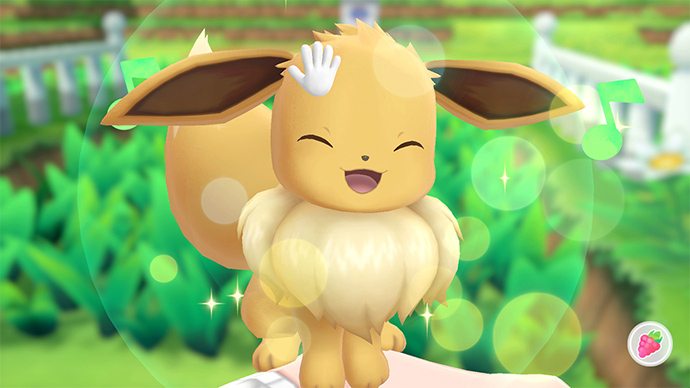 Screenshot Pokémon Let's Go Pikachu et Évoli