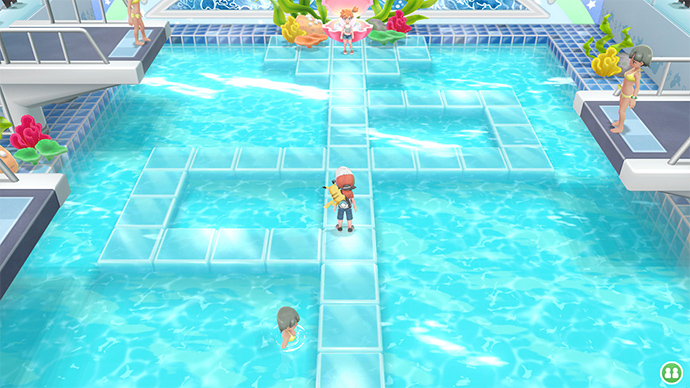 Screenshot Pokémon Let's Go Pikachu et Évoli