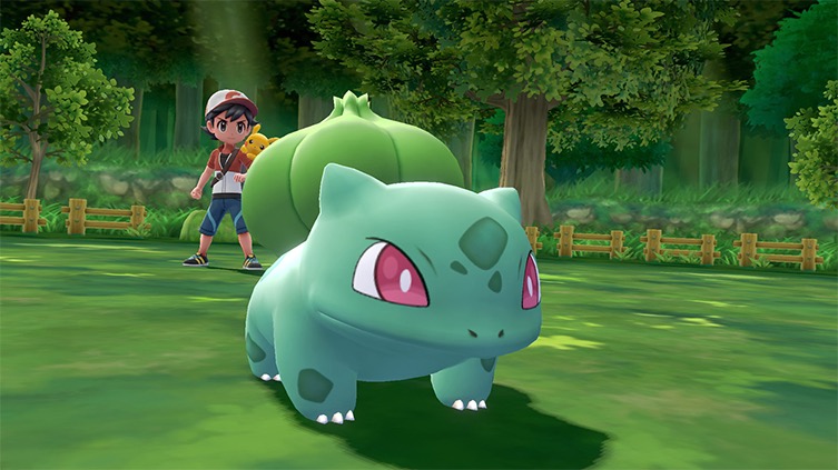 Screenshot Pokémon Let's Go Pikachu et Évoli