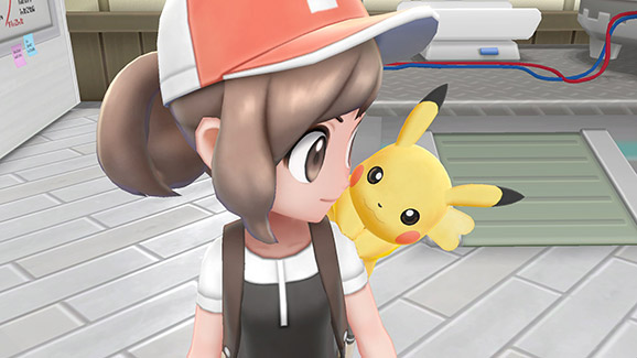 Screenshot Pokémon Let's Go Pikachu et Évoli