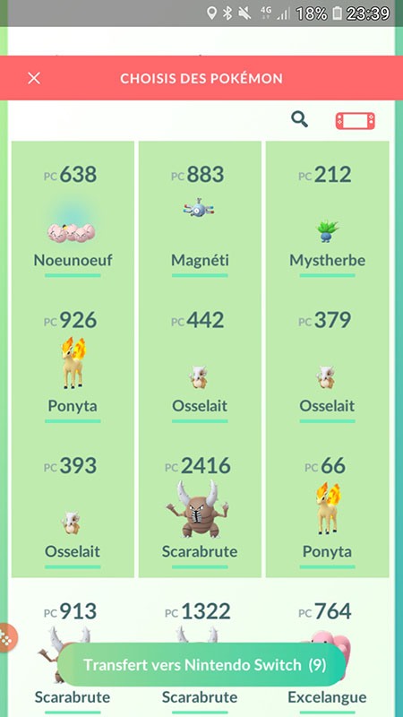 Transférer des Pokémon depuis Pokémon GO sur Pokémon Let's GO Pikachu et Évoli