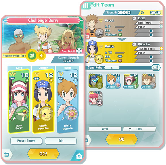 Composition d'équipe Pokémon Masters