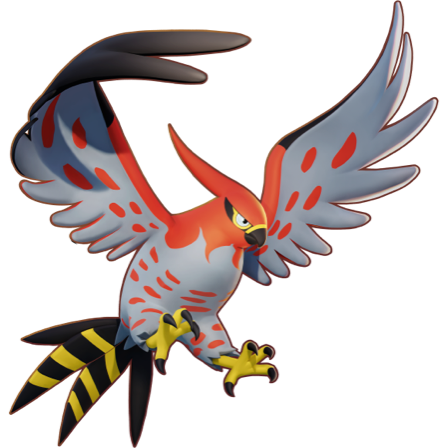 Modèle de Flambusard - Fiche Pokédex Pokémon UNITE