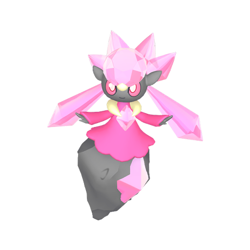 Artwork shiny de Diancie - Pokédex